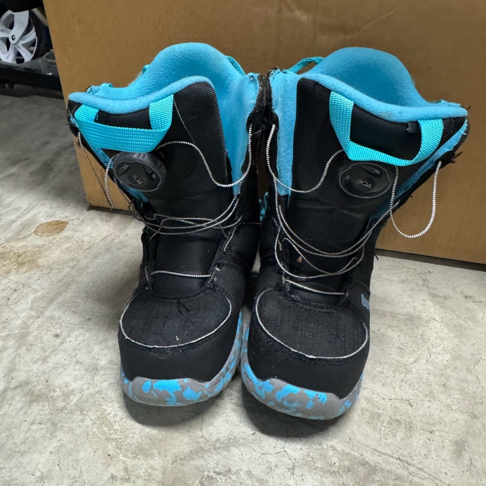 Burton Black and Blue Boots with Ankle Support